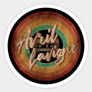 Avril Lavigne Vintage Circle Art Sticker